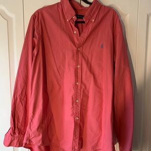 Polo Ralph Lauren Mens Dress Shirt - Coral XL